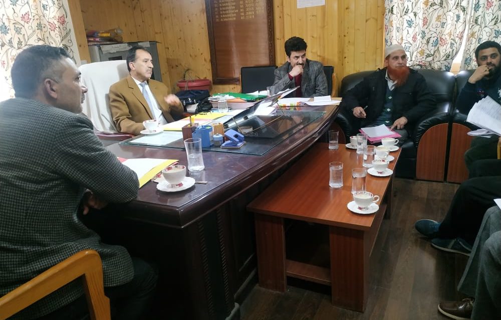 Commissioner Survey and Land Records Shahnawaz Bukhari reviews progress on Jamabandi in Bandipora