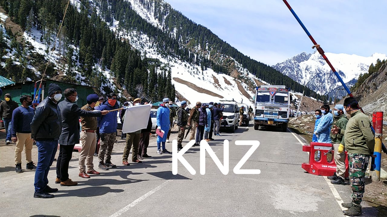 Srinagar leh highway thrown open for traffic carrying essential supplies Only