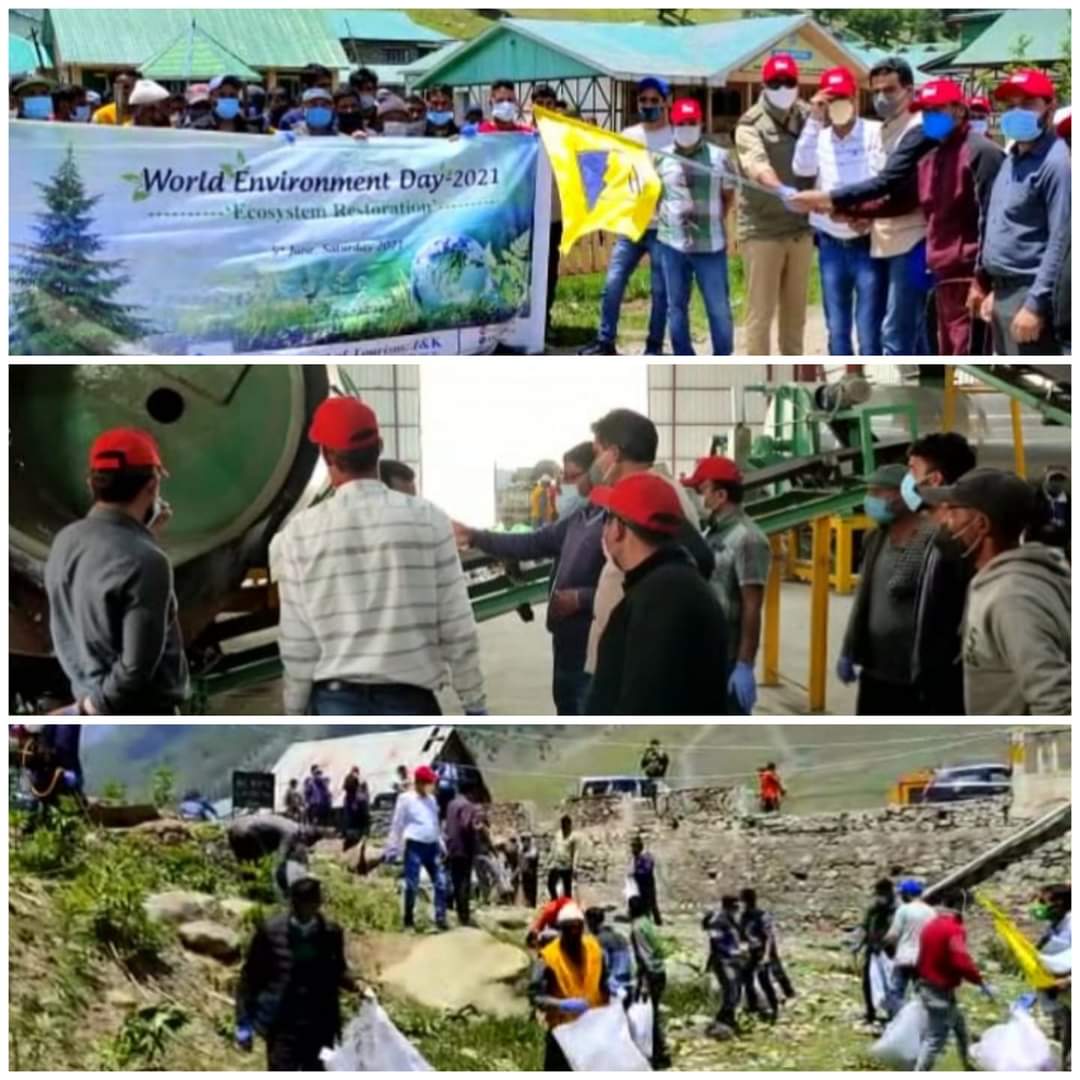 World Environment Day:Massive cleanliness drive held at Sonamarg