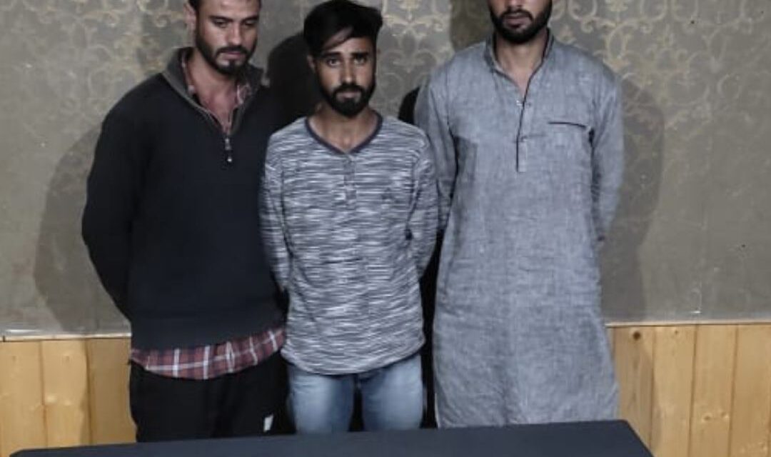 3 OGWs arrested in Kupwara: Police