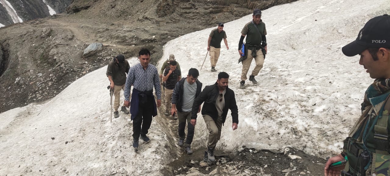 SSP Ganderbal inspected Yatra route from Baltal to Shri Amar Nath Ji Holy Cave.