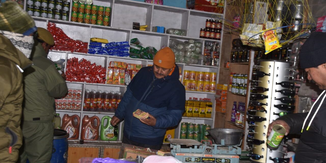 Market checking held at Padum Zanskar