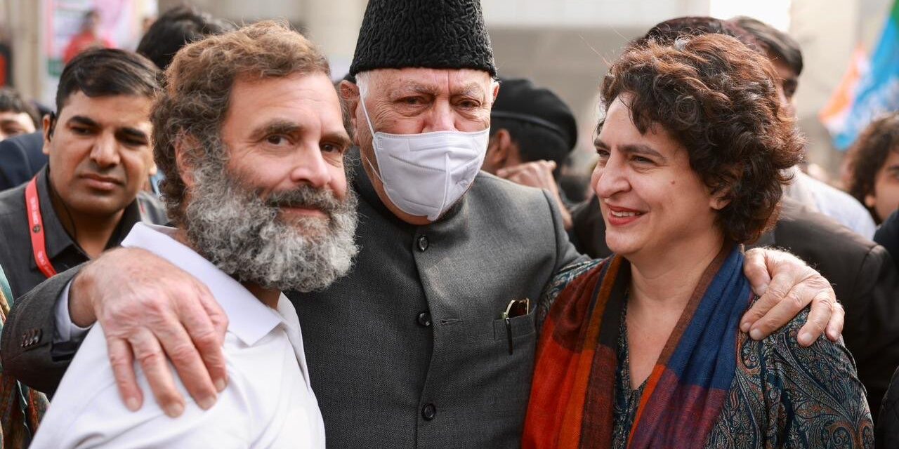 Farooq Abdullah joins Rahul Gandhi’s ‘Bharat Jodo Yatra’ in UP