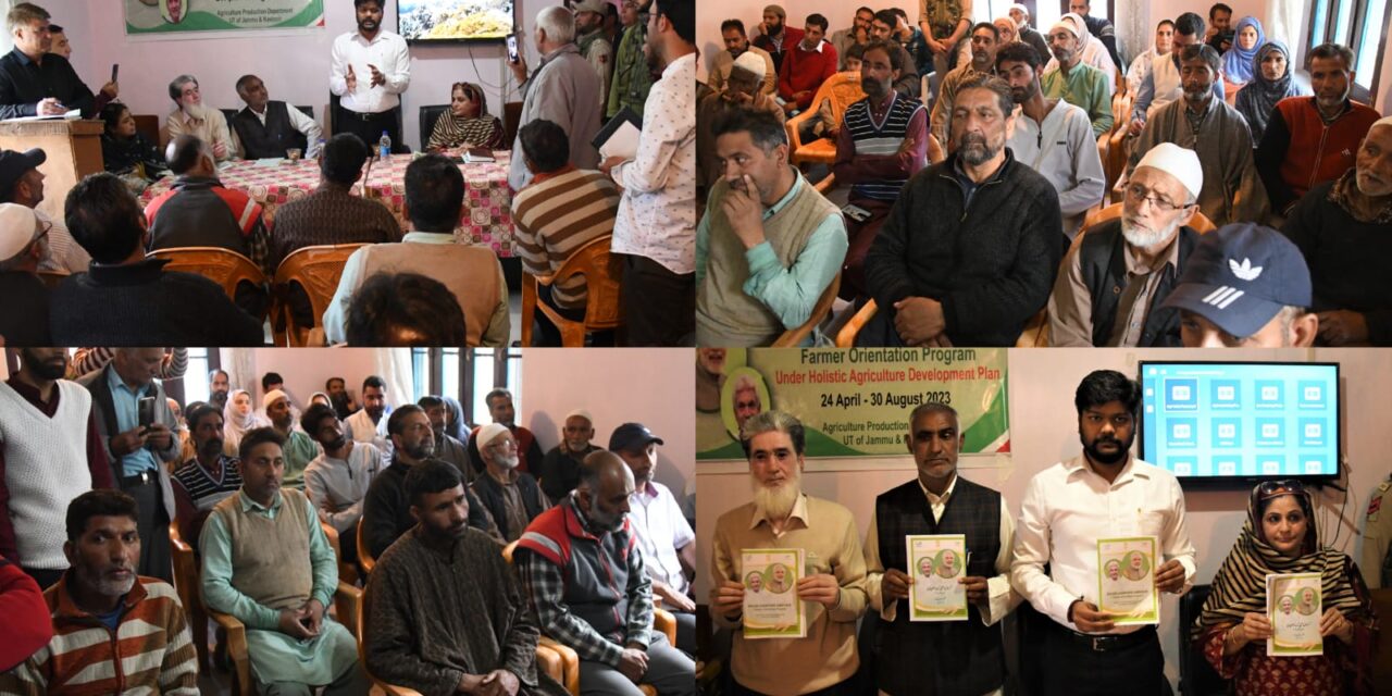 Kissan Sampark Abhiyan kick starts in Ganderbal;DC inaugurates 3-days training programme at Panchayat Halqa Theeru