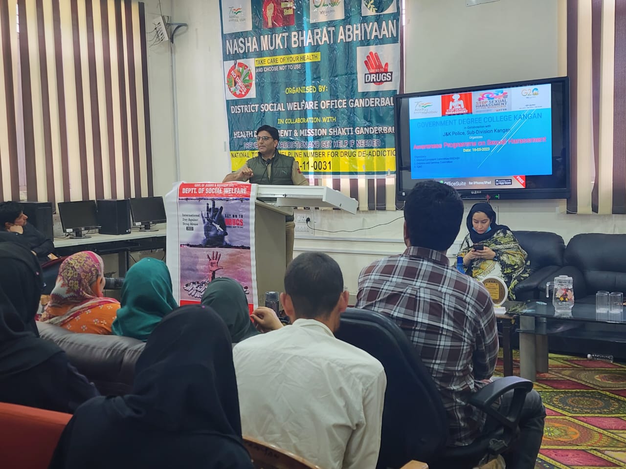 Degree College Kangan in collaboration with Ganderbal Police organised seminar on sexual harrasment