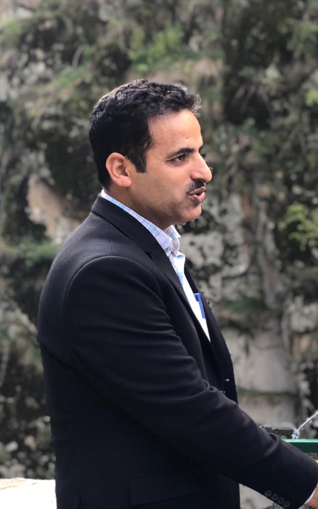 Executive Engineer PMGSY Ganderbal greets people on Eid-Ul-Adha