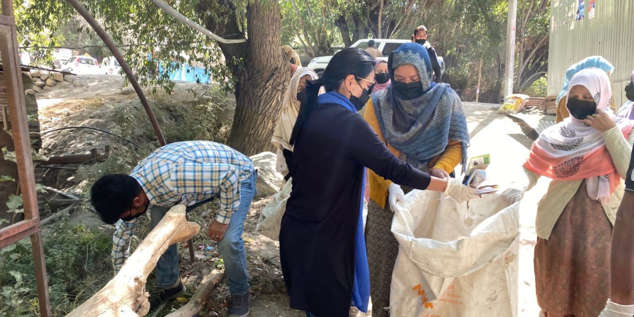 Cleanliness drive held at Biathang, Omchik thang, LoC viewpoint, Hunderman Broq 