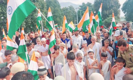 Gandhi Shanti rally conducted from Mini Secretariat Ganderbal to Madr-e-Meharban Stadium in Ganderbal