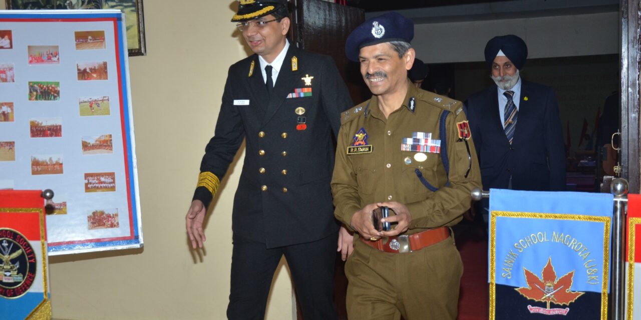 Sainik School Nagrota Hosts Inspiring Lecture By Shri RR Swain, IPS, DGP J&K