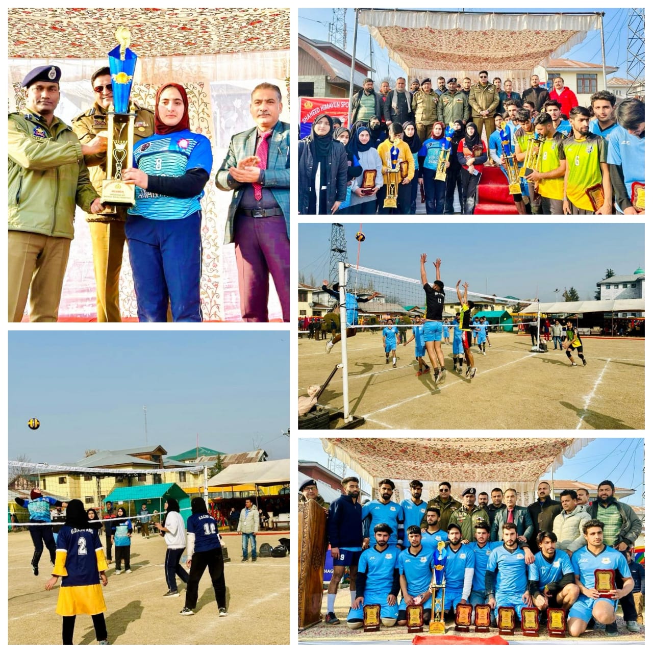 volleyball tournament under the banner ‘shaheed humayun sports tournament’ concludes in anantnag