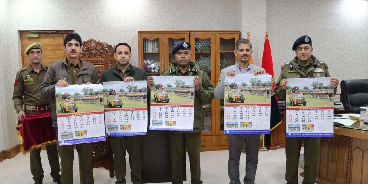 DGP J&K unveils PWWA, J&K calendar for 2024; calendar highlights achievements/activities of 2023