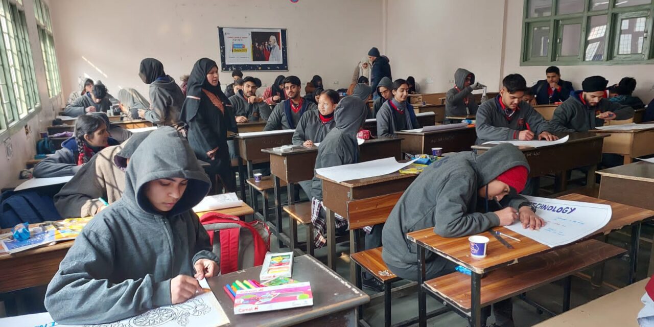 In run-up to Pariksha Pe Charcha 2024, Kendriya Vidyalaya Srinagar Commemorates Parakram Divas with Painting Competition