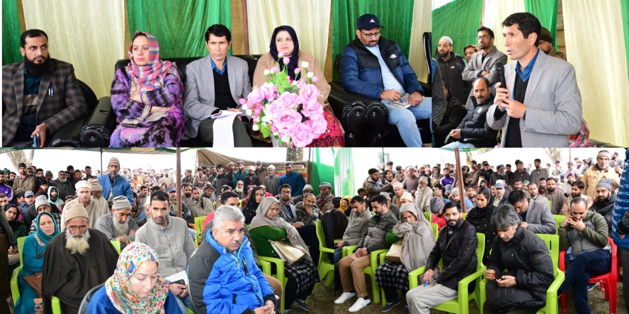 Distt Admin Gbl organizes mega Block Diwas at Panchayat Ghar Kijpora