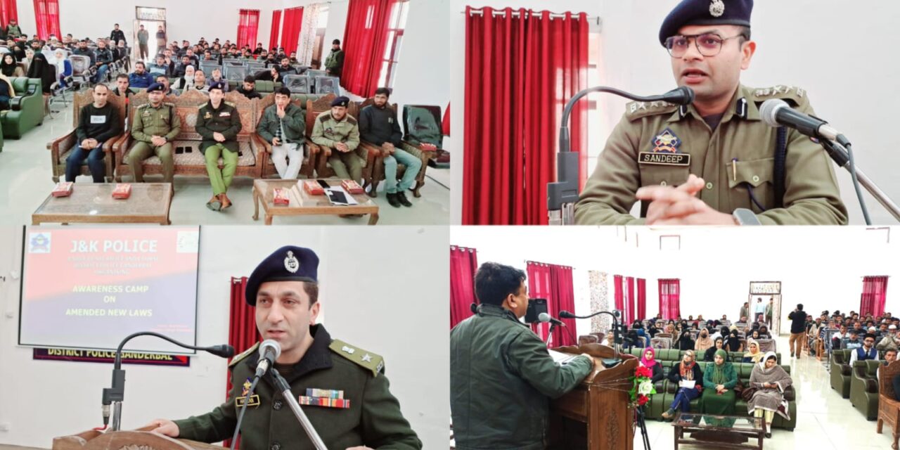 Police organises awareness programme on New Criminal Laws in Ganderbal