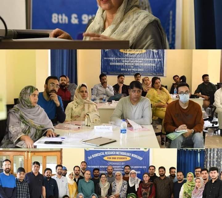 GMC Anantnag Hosts 2nd Biomedical Research Methodology Workshop