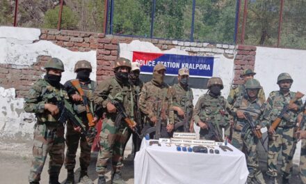 Security Forces recover explosives, other arms and ammunition in Kupwara