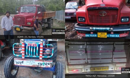 4 vehicles involved in illegal mining seized during night raids in Ganderbal.