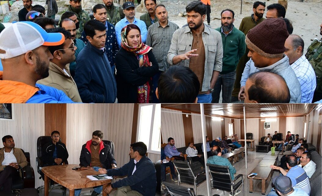 DC Ganderbal reviews SANJY-2024 preparations at Baltal;Takes first hand appraisal of Yatra Track from Domail to Holy Cave