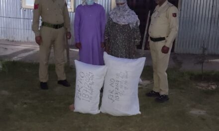 Budgam Police arrests 02 drug peddlers, Contraband substances recovered.