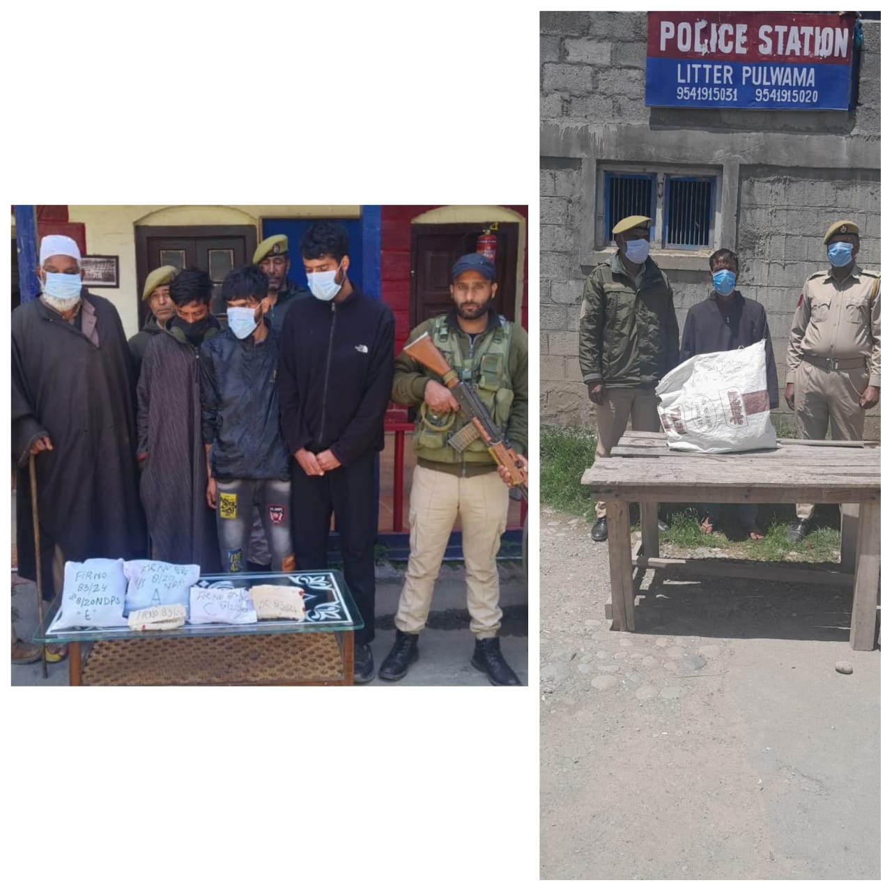 Police arrests 05 drug peddlers in Pulwama