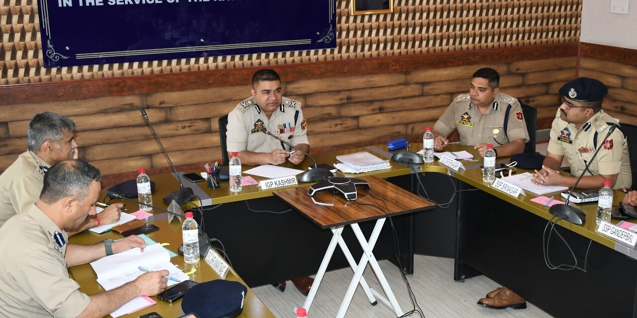 SANJY-2024 preparedness, IGP Kashmir Zone chairs meeting at Police Control Room Kashmir