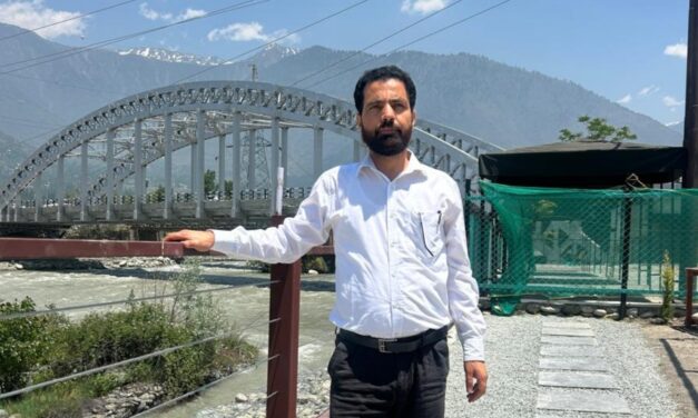 DMO Budgam Er Zulfikar Mohd Shafi greets people on Eid-ul-Adha