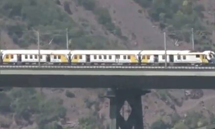 Railways conduct trial run on world’s highest Chenab rail bridge in J-K