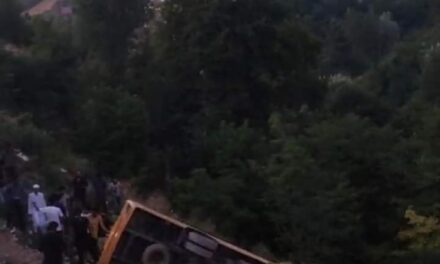 Student, Driver Injured As School Bus Falls Into Gorge in Chrar-e-Sharief Budgam