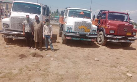 Illegal extraction & transportation of minerals:Police seizes 7 vehicles; arrested 7 drivers in Baramulla & Kulgam