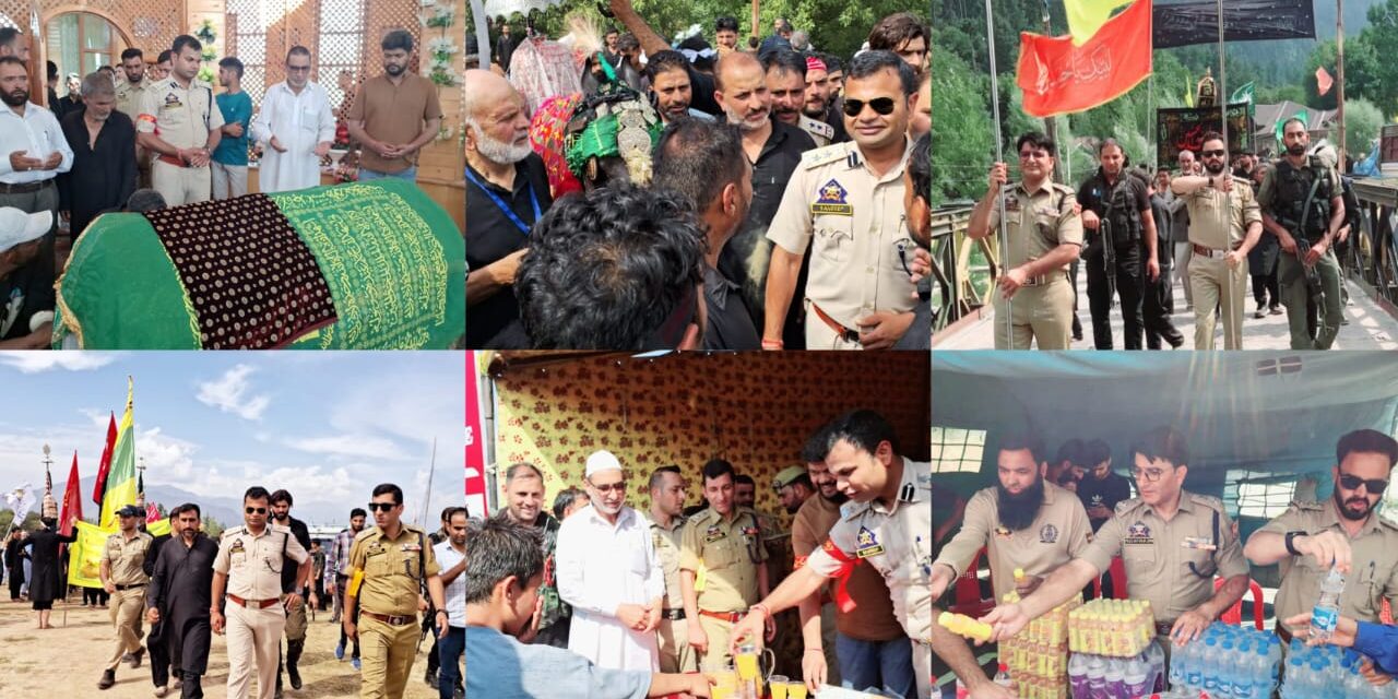 Ganderbal Police participated in Youm-e-Ashoora procession held Gund,Dab