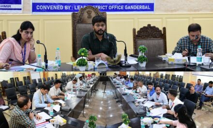 DDC Ganderbal chairs DLRC/DCC meeting;94% CD ratio achieved by Banks in district