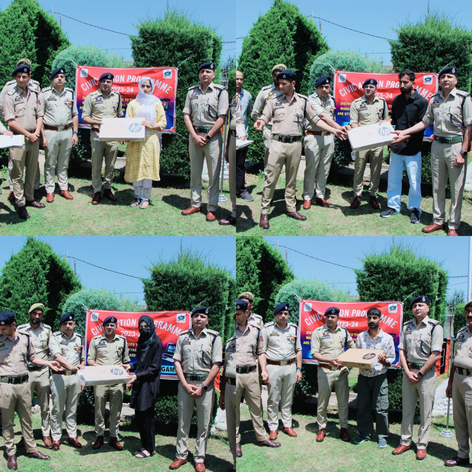 Police distributes laptops to NOKs of martyrs at DPO Kulgam