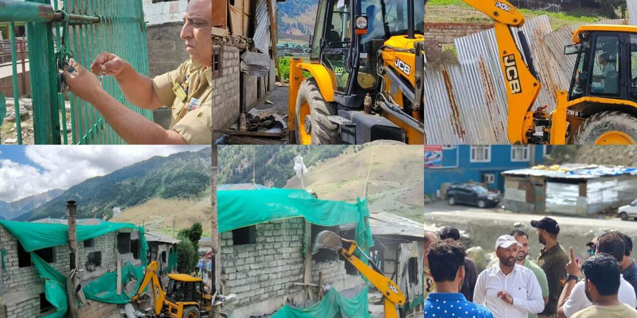 Massive Demolition Drive Conducted in Sonamarg by Development Authority