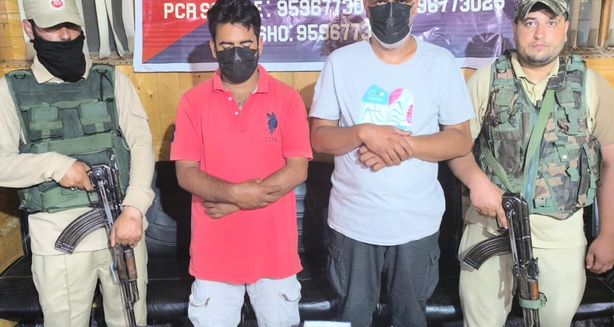 Sopore Police arrested two drug peddlers and recovered Contraband Substances