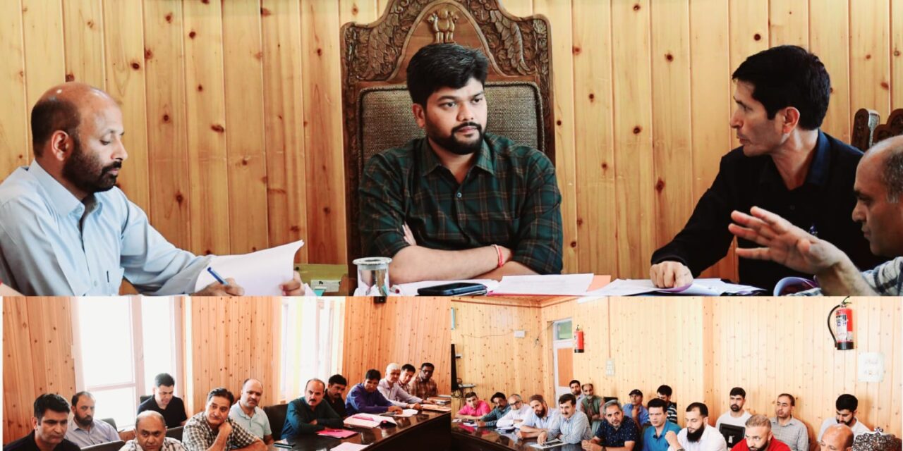 DC Ganderbal reviews status of Assessment of Losses in Cloud Burst incident at Kaw-Cherwan