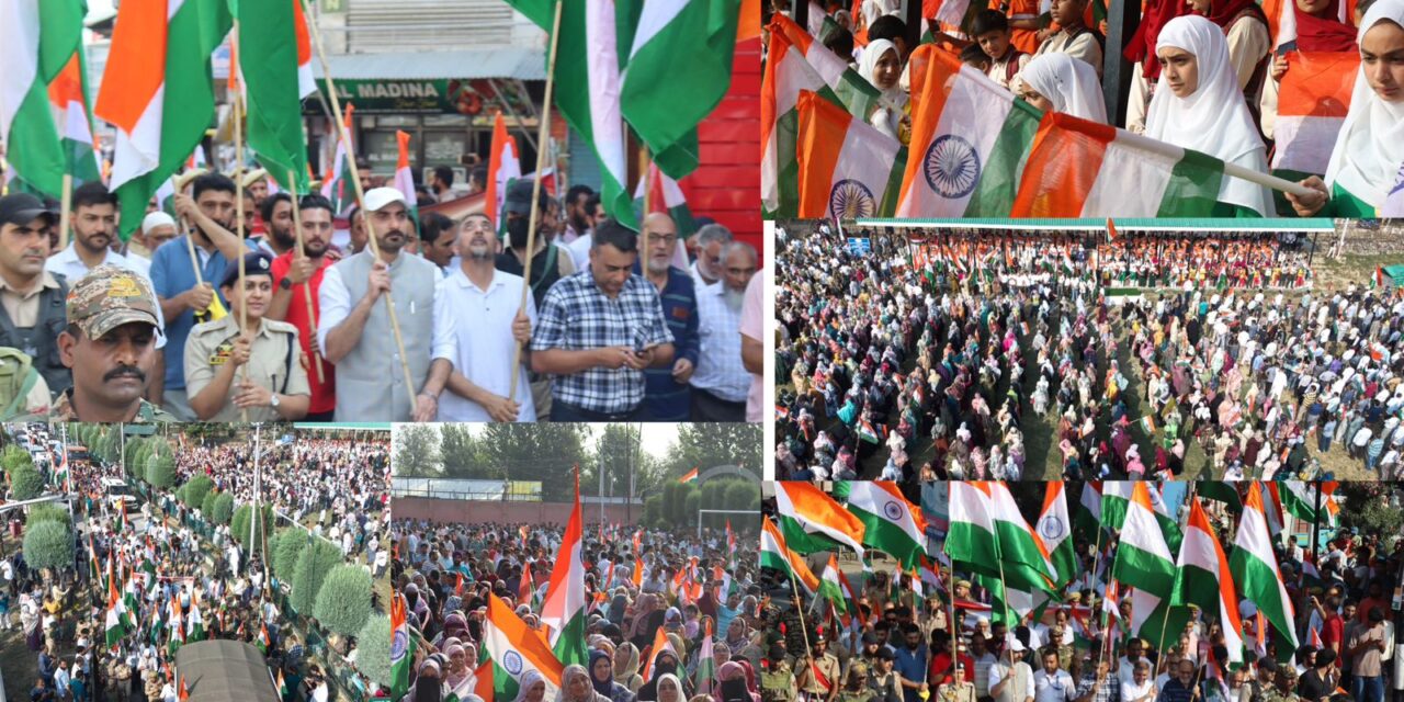 Pulwama Embraced by Tiranga: Thousands Participate in Mega Rally Amidst Patriotic Zeal