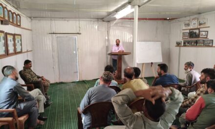 Department of Fisheries in collaboration with 56RR, Machil, organised one day awareness camp on trout fish culture in Kupwara