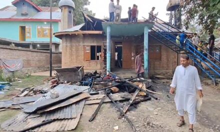 Imambara Reduced to Ashes in Devastating Blaze in Budgam’s Hanjuk Village