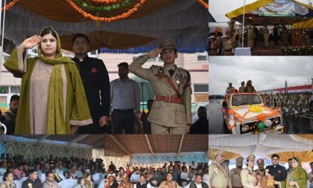 78th Independence Day celebrated with great patriotic fervour at Shopian,DDC Chairperson, Shopian hoists the National Flag.