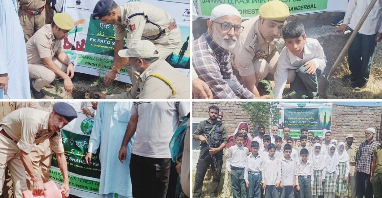 In the loving memory of Police Martyrs:Police organises plantation drive in Ganderbal, Pulwama