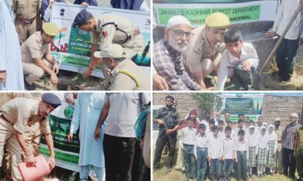 In the loving memory of Police Martyrs:Police organises plantation drive in Ganderbal, Pulwama