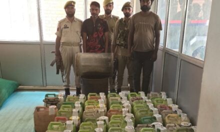 Police seizes huge quantity of country-made illicit liquor in Anantnag, 02 arrested