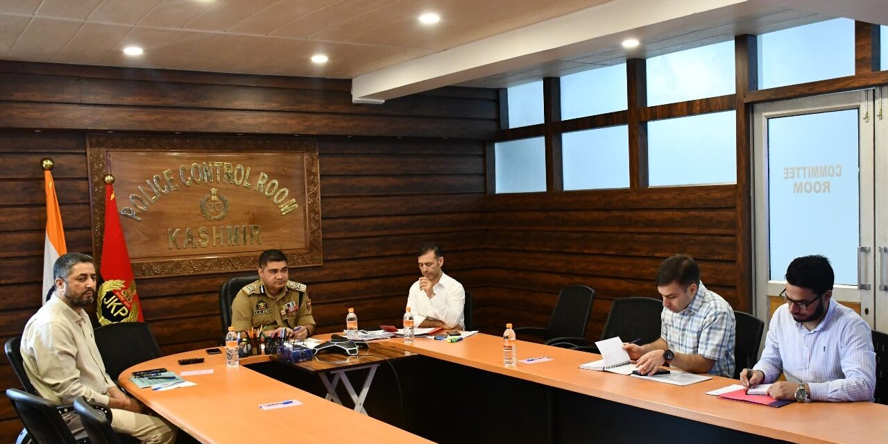 IGP Kashmir Zone chairs review meeting at PCR Kashmir