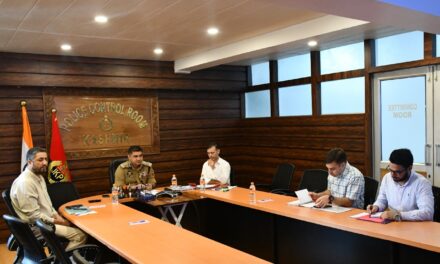 IGP Kashmir Zone chairs review meeting at PCR Kashmir