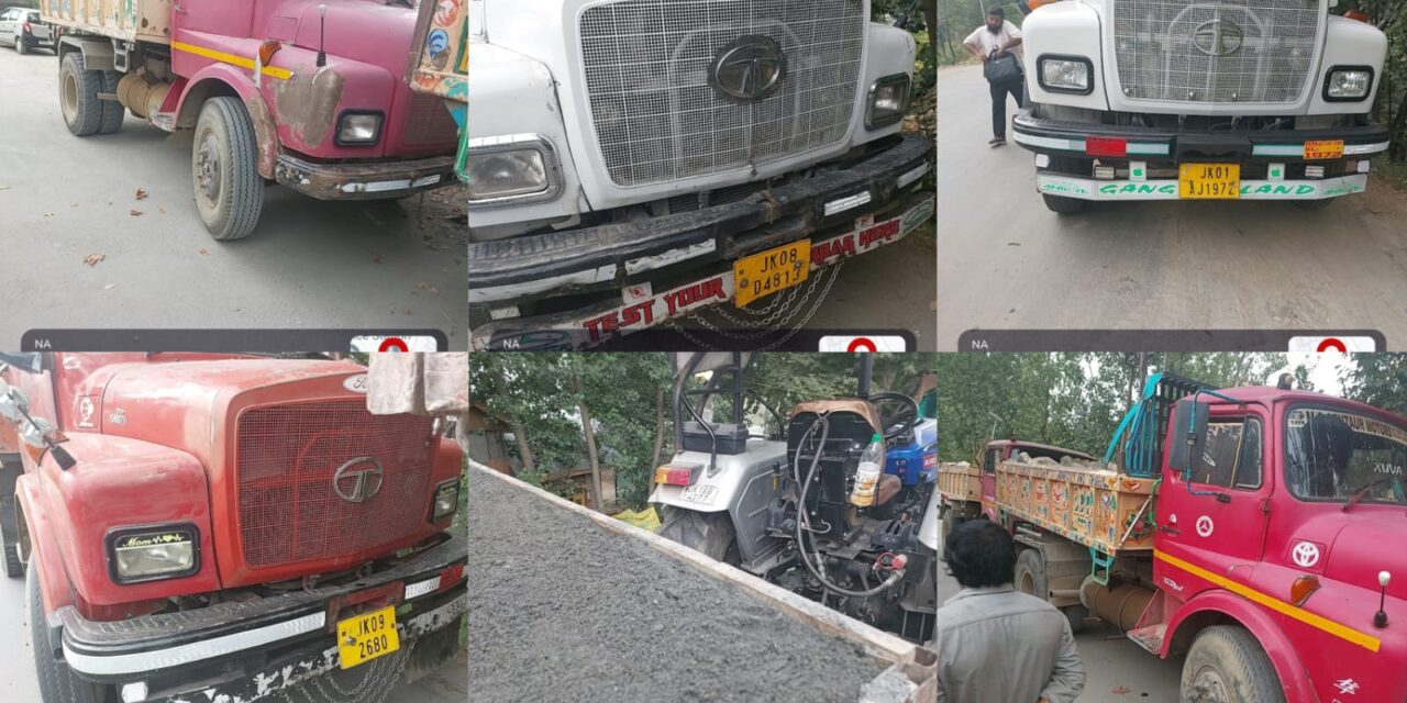 Ganderbal Police alongwith Geology Mining Department cracks down on illegal mining,Seized 49 vehicles in previous month