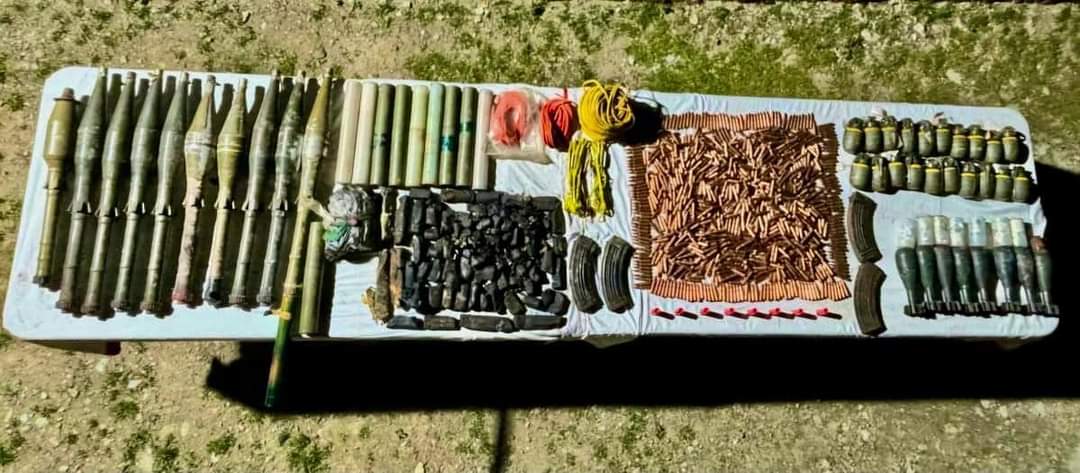 Huge quantity of arms & ammunition recovered in Kupwara