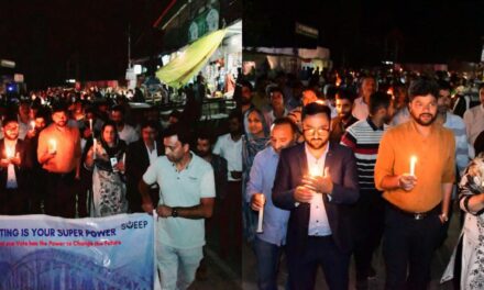 Assembly Elections-2024:District Administration Ganderbal organises Candlelight March for voter empowerment under SVEEP