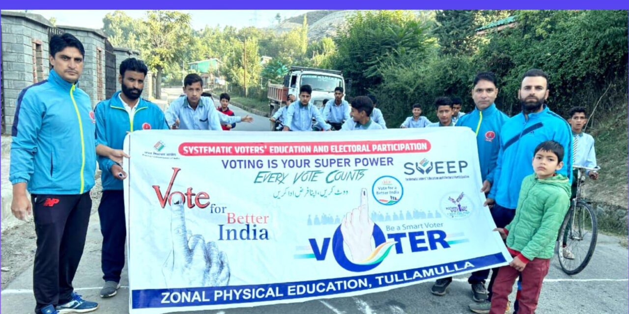 Assembly Elections-2024 SVEEP: YSS Ganderbal organizes Cycle Race in Zone Tullamulla to promote Voter awareness