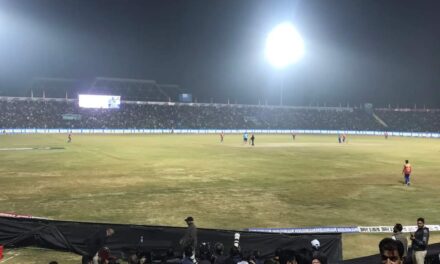 Legends League Cricket Final: LG Sinha greets players at Bakshi Stadium