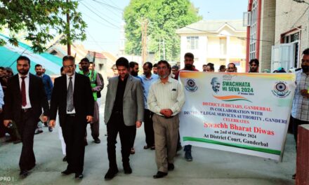 District Judiciary Ganderbal, in collaboration with District Legal Services Authority Ganderbal observed Swachh Bharat Diwas